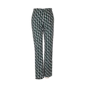 H&M Skinny Fit Geometric Print Pants Green Trousers Size 12